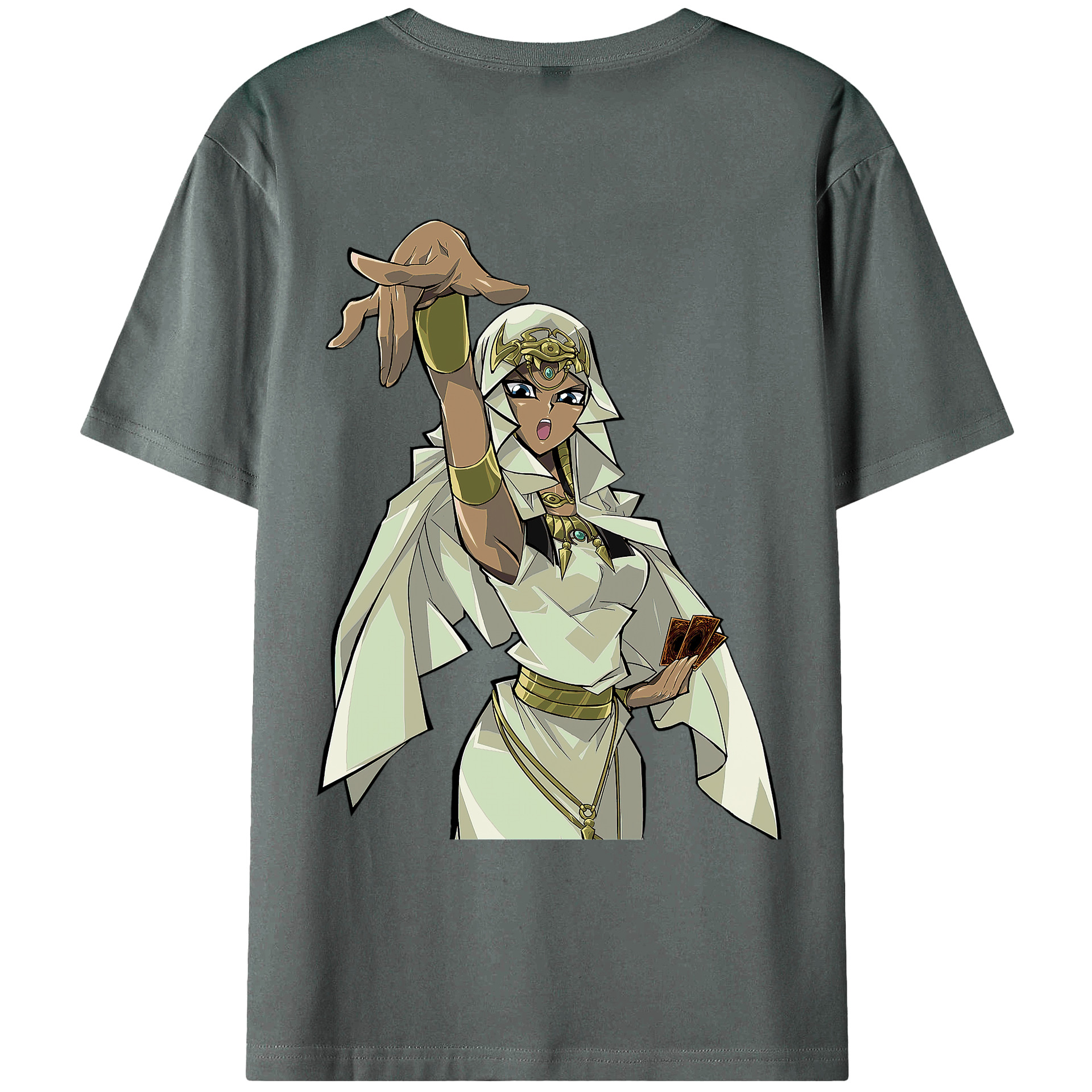 （画像用） 遊☆戯☆王 Yu-Gi-Oh! 綿100％ メンズ半袖Tシャツ（バックプリント） 通気性